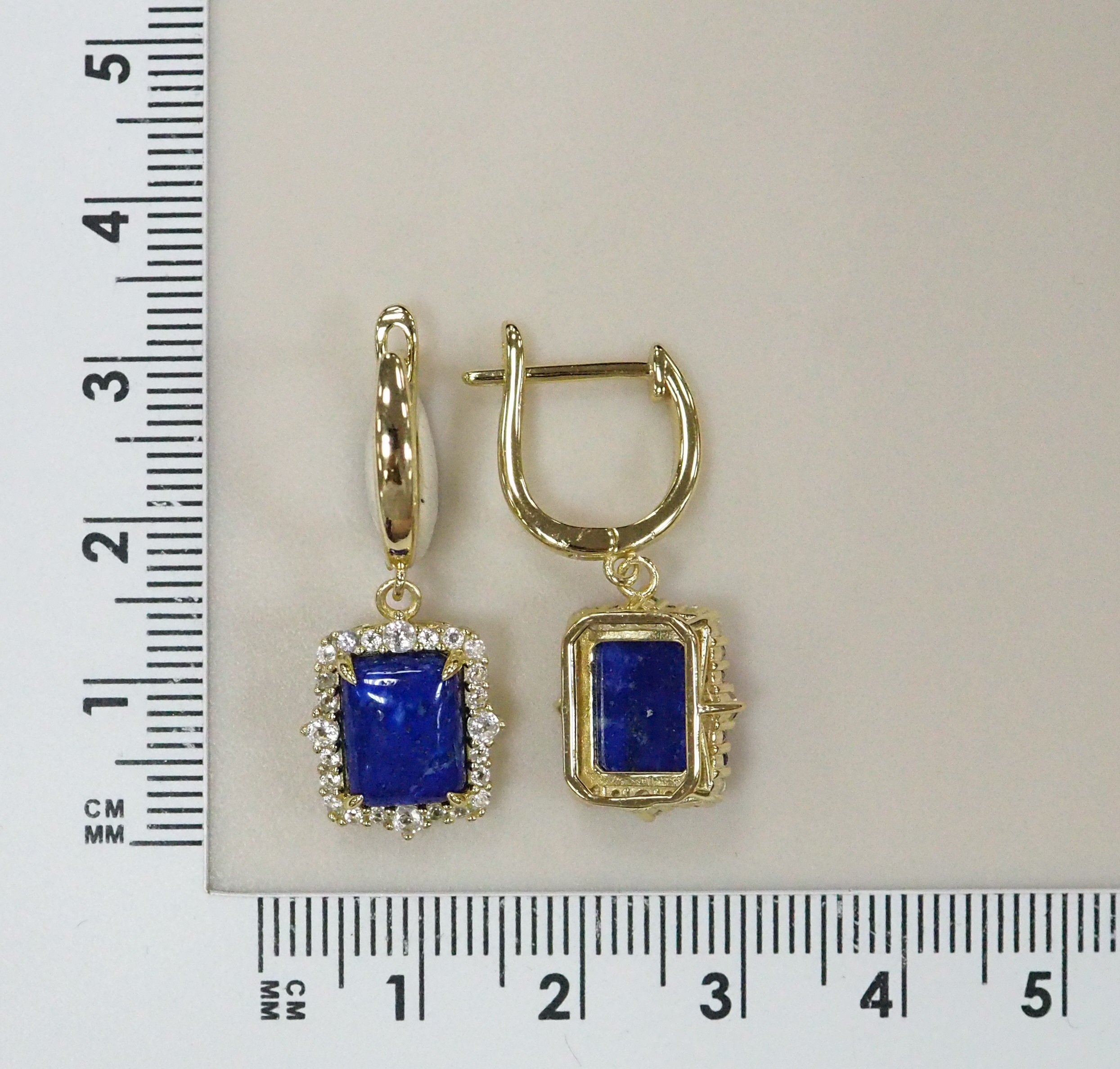 Серебряные серьги с лазуритами